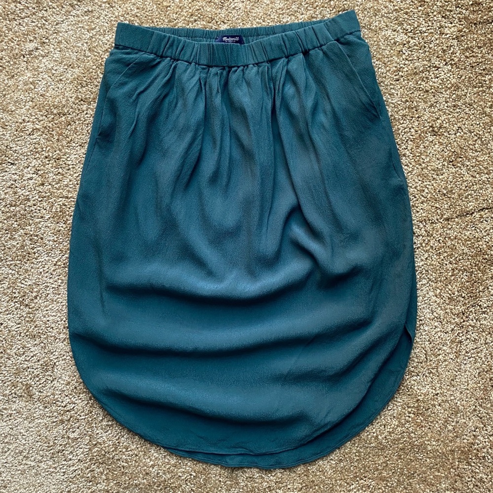 Madewell Teal Island Midi Skirt